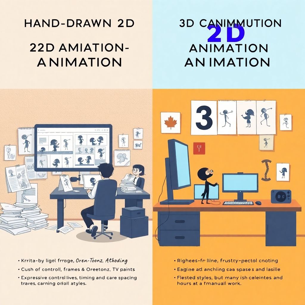 Сравнение подходов к анимации: рисованная и компьютерная анимация