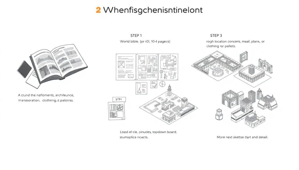 Разработка мира мультфильма: локации, архитектура, детали - иллюстрация