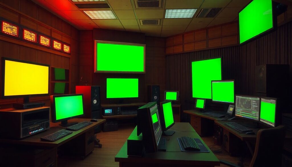 История технологии зелёного экрана в анимации - иллюстрация