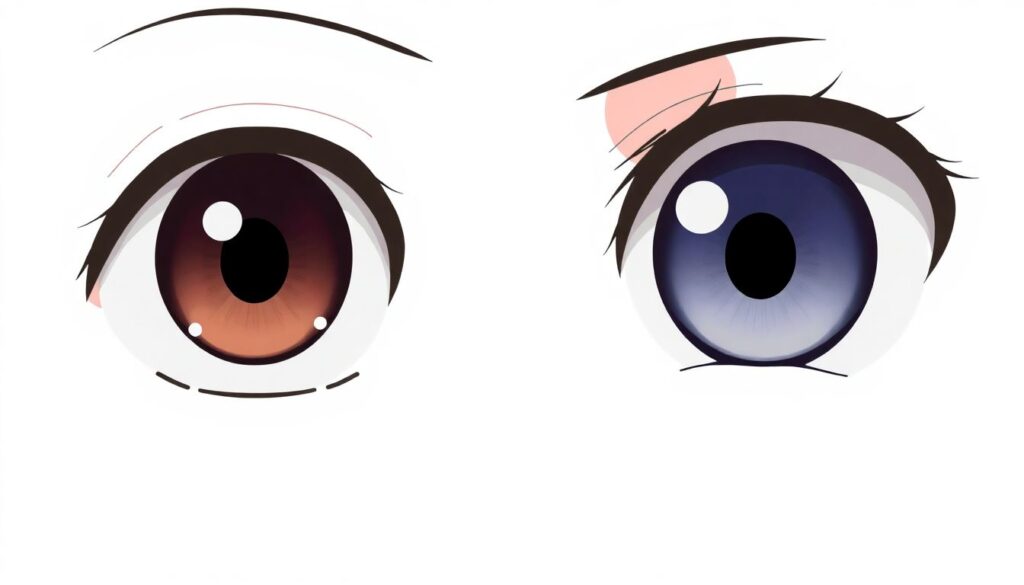 Как работает отрисовка глаз персонажей: техники и эффекты - иллюстрация